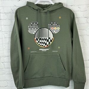 Disney Mickey Mouse Medium Mens Digital/Geometric Hoodie Sweatshirt Green
